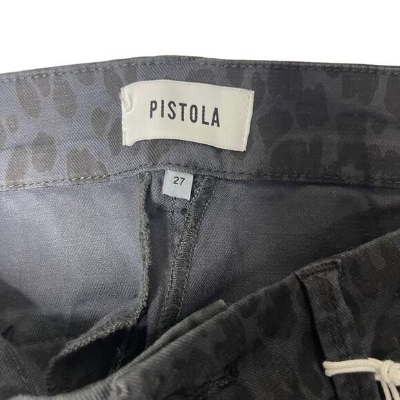 Pistola Wild Night Leopard Print Cropped Jeans Size 27 - Picture 9 of 14